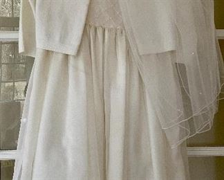 Item 199:  K.C. Parker Girls Dress with Sweater and Tiara with Veil (girls 14/16):  $36