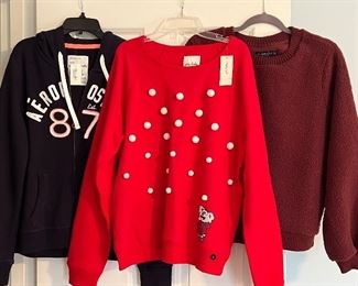 Item 203:  Lot of 3 NWT, Aeropostale, Gillie Hicks and Abercrombie & Fitch Fleece:  $38