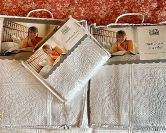 Item 183:  Martha Stewart Matelasse Twin Coverlets and two Shams:  $42
