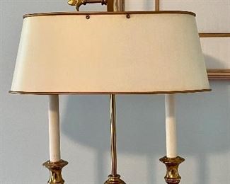 Item 39:  Double Candelabra Table Lamp with Metal Shade - 25": $125