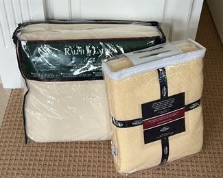 Item 186:  New Ralph Lauren King Cover:  $42    SOLD                                                         Item 187:  New Berkshire Throw (Yellow):  $22 SOLD