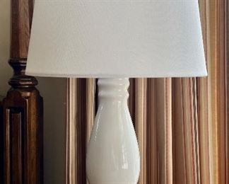 Item 69:  White Bedside Lamp - 17.5":  $45