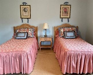 Item 35:  Pretty in Pink! Ethan Allen Twin Beds:  $475 for pair