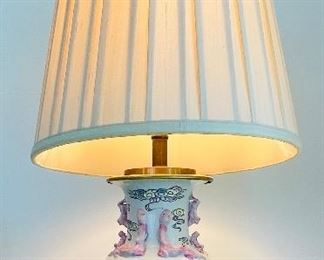 23_____ $165 
Pair of Asian Lamp 32x16 shade W