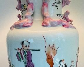 23_____ $165 
Pair of Asian Lamp 32x16 shade W