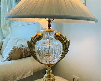 31_____ $150 
Waterford lamp not signed with crystal finial 32T - 22W shade 
