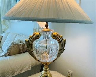 31_____ $150 
Waterford lamp not signed with crystal finial 32T - 22W shade 