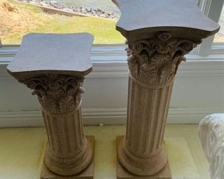 30_____ $100 
Pair of Conrinthians pedestals 36x14 - 29x13