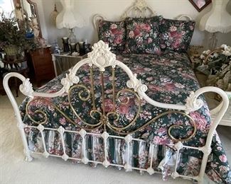 43_____ $395 
Iron bed queen bed 59Tallest headboard 