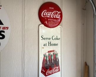 Coca-Cola serve Coke at home sign