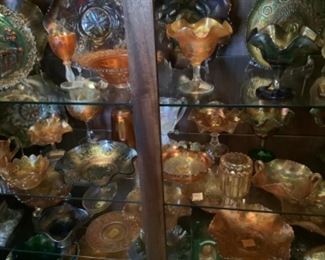 Carnival glass collection