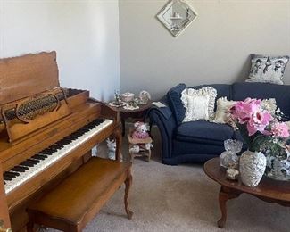 Antique Console Piano plays in tune 
