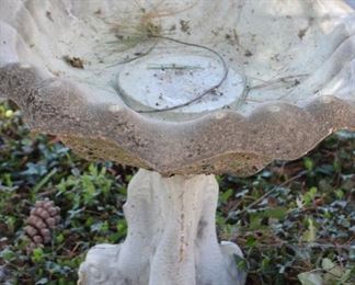 Two piece bird bath.  