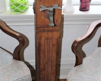 Oak newel post art piece.