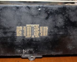 Underside of typewriter.