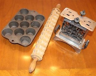 Antique cooking tools.