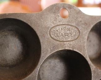 Wagner Ware iron muffin mold.