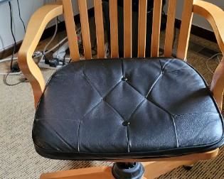 Vintage Bankers Desk Chair on Casters