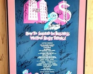Autographed Framed Poster "How to Succeed in Business Without Really Trying" w/Matthew Broderick