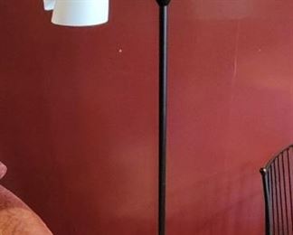 3 White Shade Floor Lamp