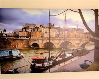 Wrapped Canvas Water Scene w/Boats