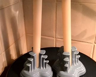 Fiesta Ware Art Deco Candlestick Holders