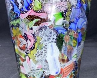 Vintage Murano Style Art Glass Vessel
