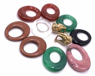 4K Gold Ram Head Clip On Earrings & Accessories
