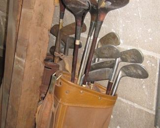 Antique golf clubs