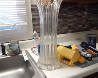 Antique glass vase