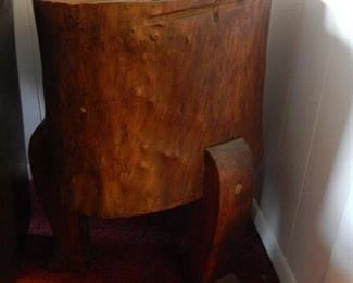 Wood stump end /accent table