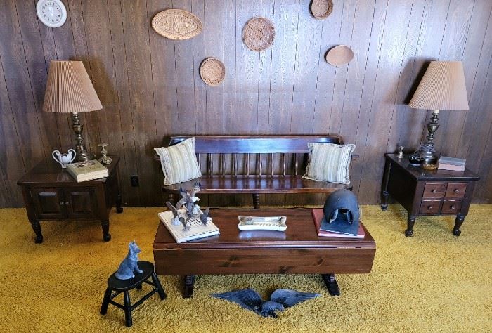 Kling Colonial Bench, Coffee Table & End Tables