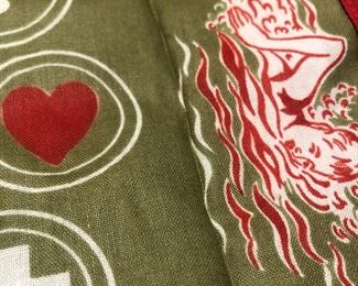 50's or 60's Boy Scout of America neckerchief that still has it's creases from being folded up for over a half century.