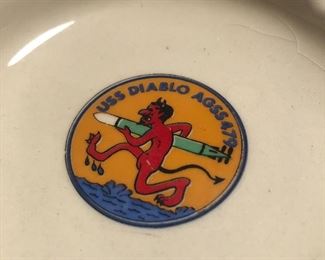 USS DIABLO ashtray set.