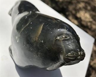 From 1954, a nice carved stone Walrus.