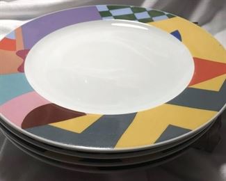 Memphis style modern Schonwald 12" plates or chargers.