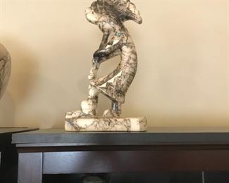 Beautiful Kokopelli dancer statue.