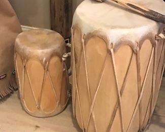 These Native American drums are beautiful in excellent  condition!