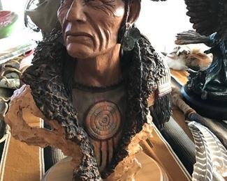 The picture does not do justice to how amazing this sculpture is in person.  In excellent condition!  Mandan Passage 408 of 2500.