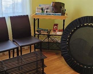 Needak Rebounder; Origami kitchen cart; Digital picture frame, Water Logic water filter and water bottle; small mp3 player w/headphones; emergency light...