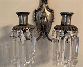 Pair of Crystal Wall Sconces