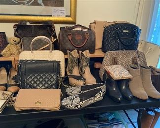 Bags and boots size 9/9M