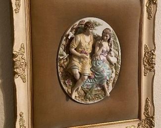 3D Ceramic Romantic Framed Scene