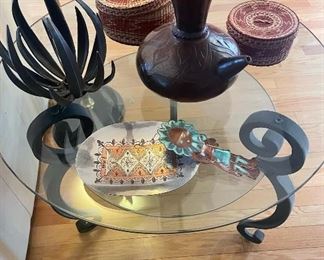 End table, glass top