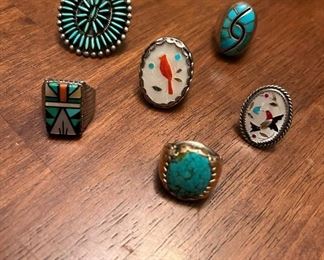 Native American Jewelry, Ring Collection, Turquoise