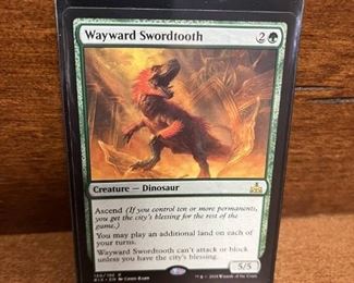 Wayward Swordtooth Rare Card Magic the Gathering Collectible Card in Protective Sheet