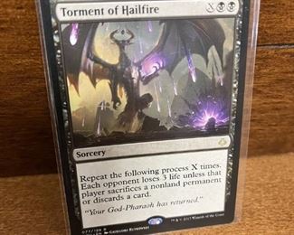 Torment of Hailfire Rare Card Magic the Gathering Collectible Card in Protective Sheet