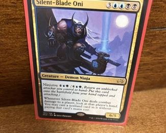 Silent-Blade Oni Rare Card Magic the Gathering Collectible Card in Protective Sleeve