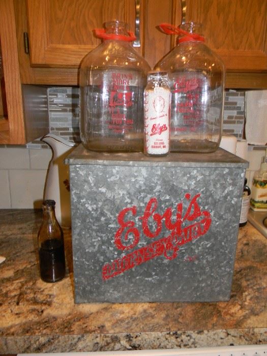 Elkhart bottle  - left  assorted Eby's  dairy  items 