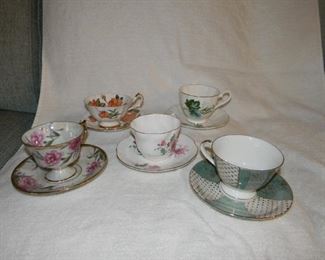 assorted tea cups